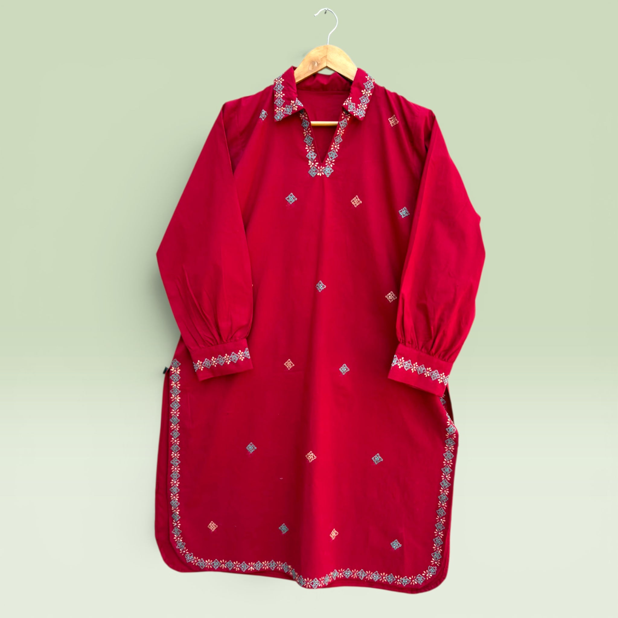 Hoorain Red 3Pc Co ord set